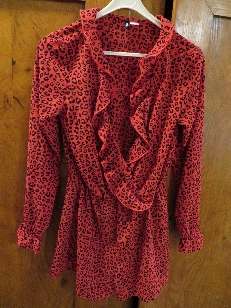 Dames jumpsuit jurkje Divided H&M maat 36 Z.G.A.N. rood, H&M, Ophalen of Verzenden, Zo goed als nieuw, Maat 36 (S)