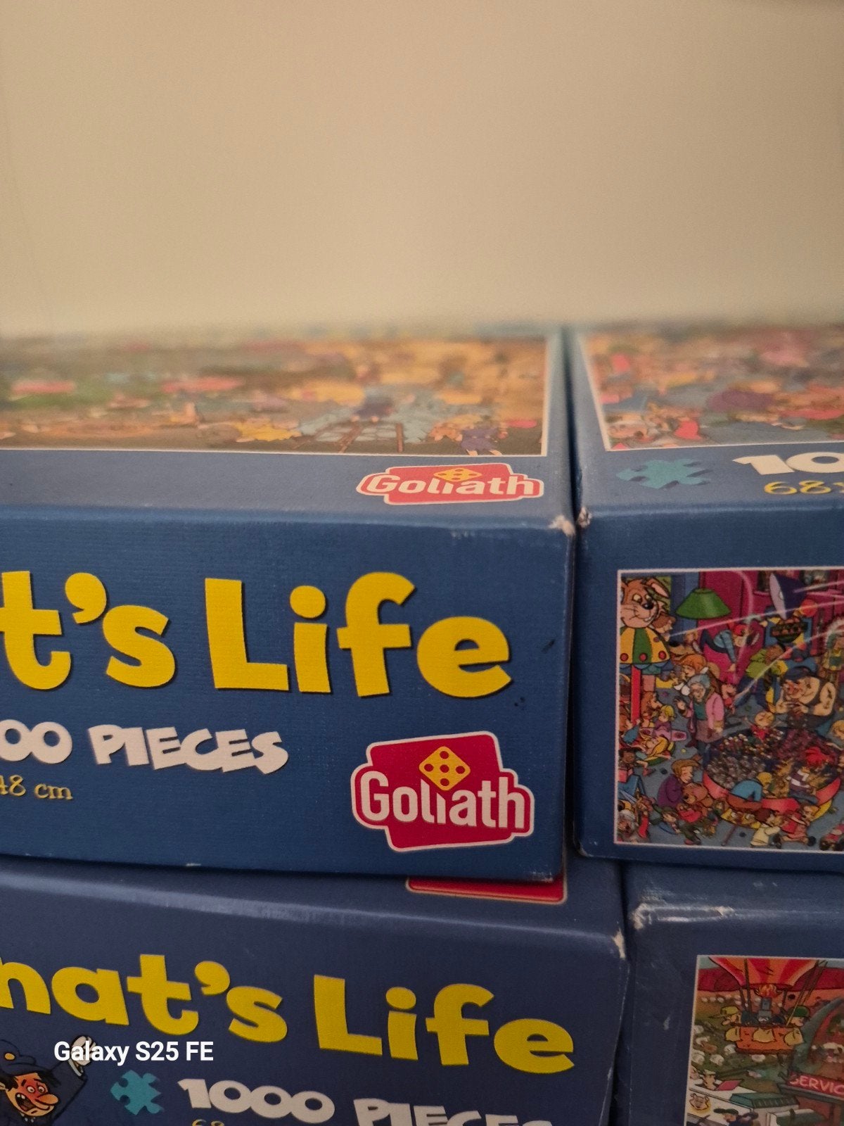 8 complete Goliath 'That's Life' puzzels - 1000 stukjes, Ophalen of Verzenden, 500 t/m 1500 stukjes, Gebruikt, Legpuzzel