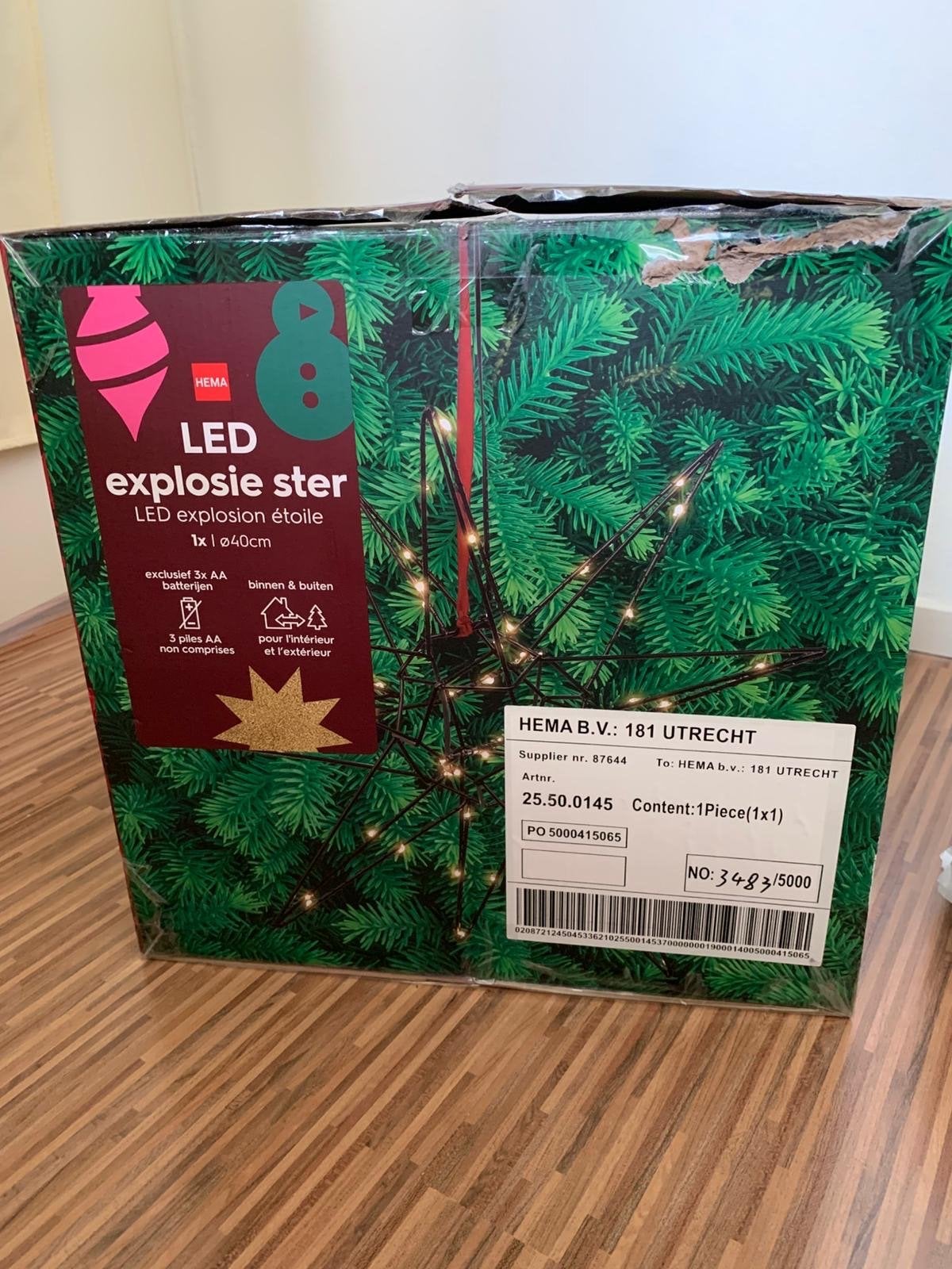LED ster van de HEMA., Diversen, Ophalen of Verzenden, Nieuw