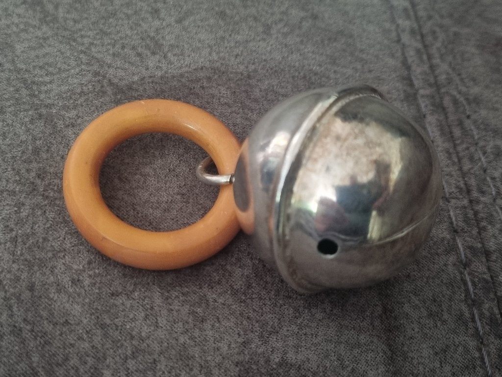 Vintage Zilveren Oud Hollandse Rammelaar – Rinkelbel., Antiek en Kunst, Antiek | Goud en Zilver, Ophalen of Verzenden, Zilver