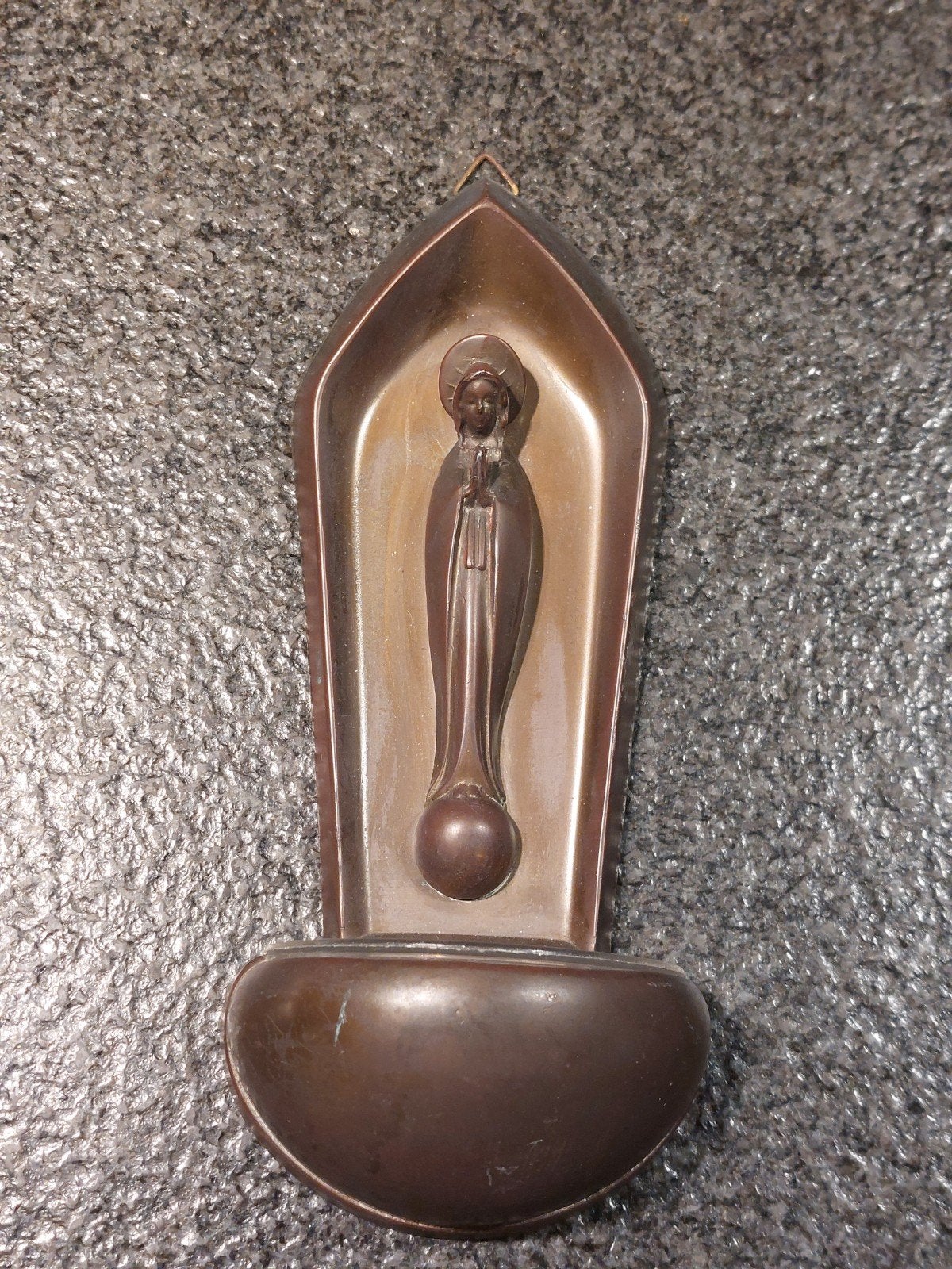 wijwaterbakje met Maria, Antiek en Kunst, Ophalen of Verzenden