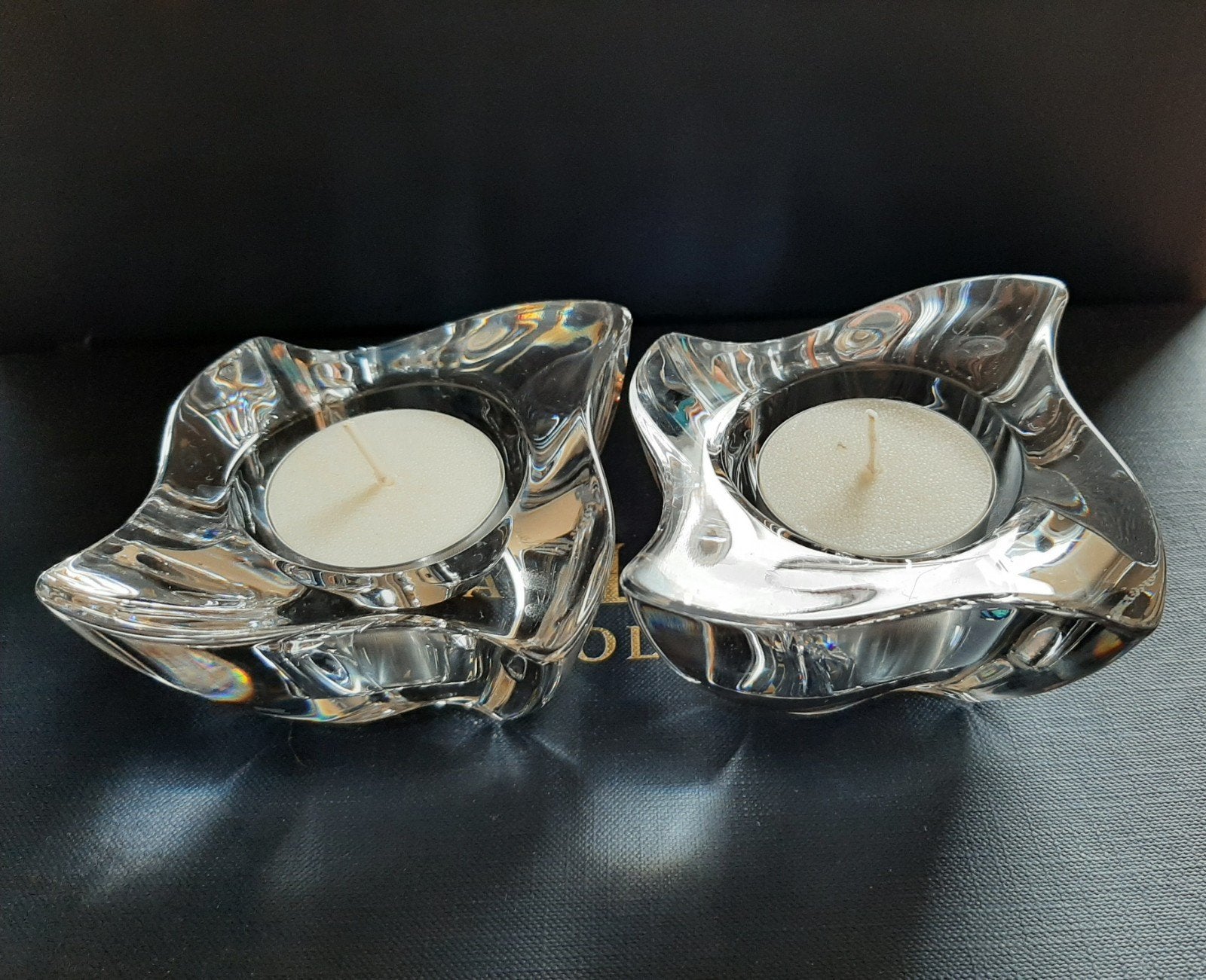Villeroy & Boch Kristallen waxinelicht houders - New Wave, Ophalen, Waxinelichthouder, Nieuw, Glas