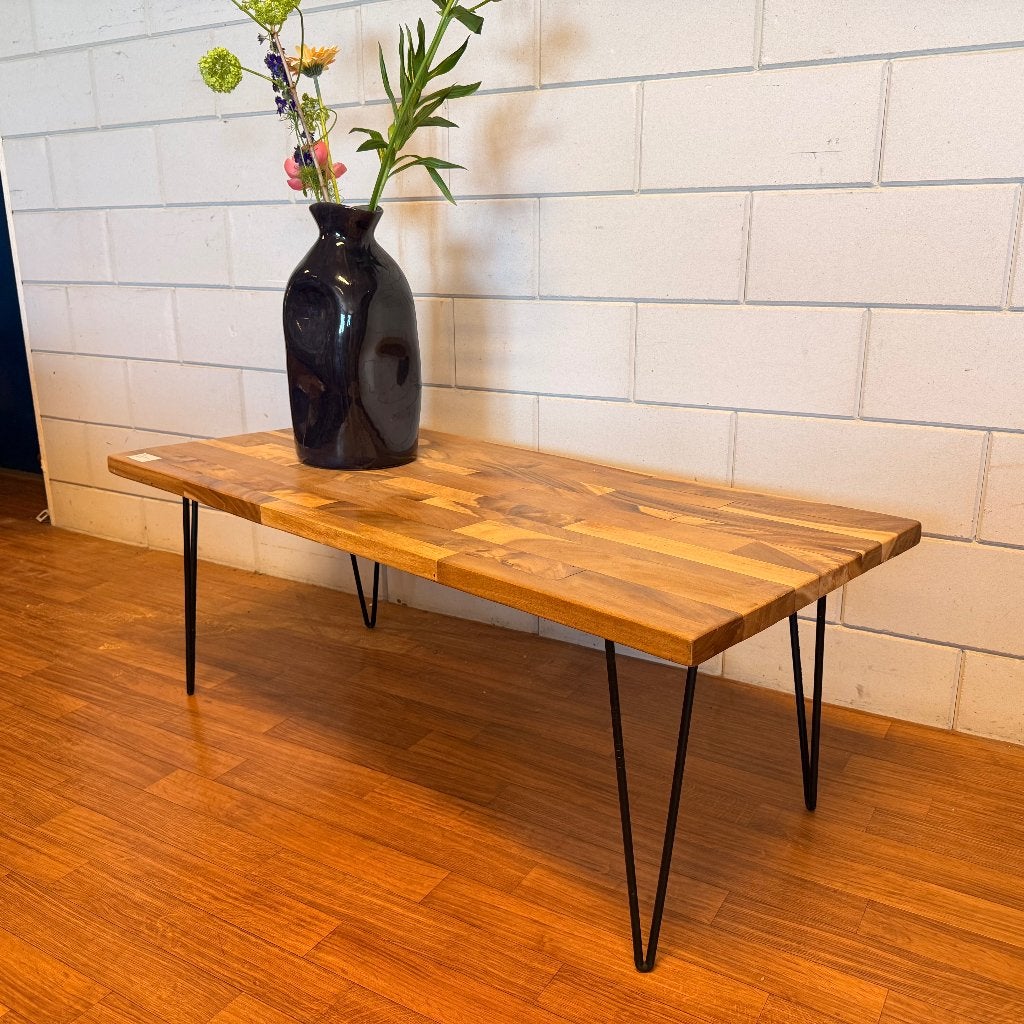 houten salontafel suarhout met stalen poten - Gratis bezorgd, Overige houtsoorten, TTM Wonen, Meubels – (Perzische) Tapijten en Woonaccessoires