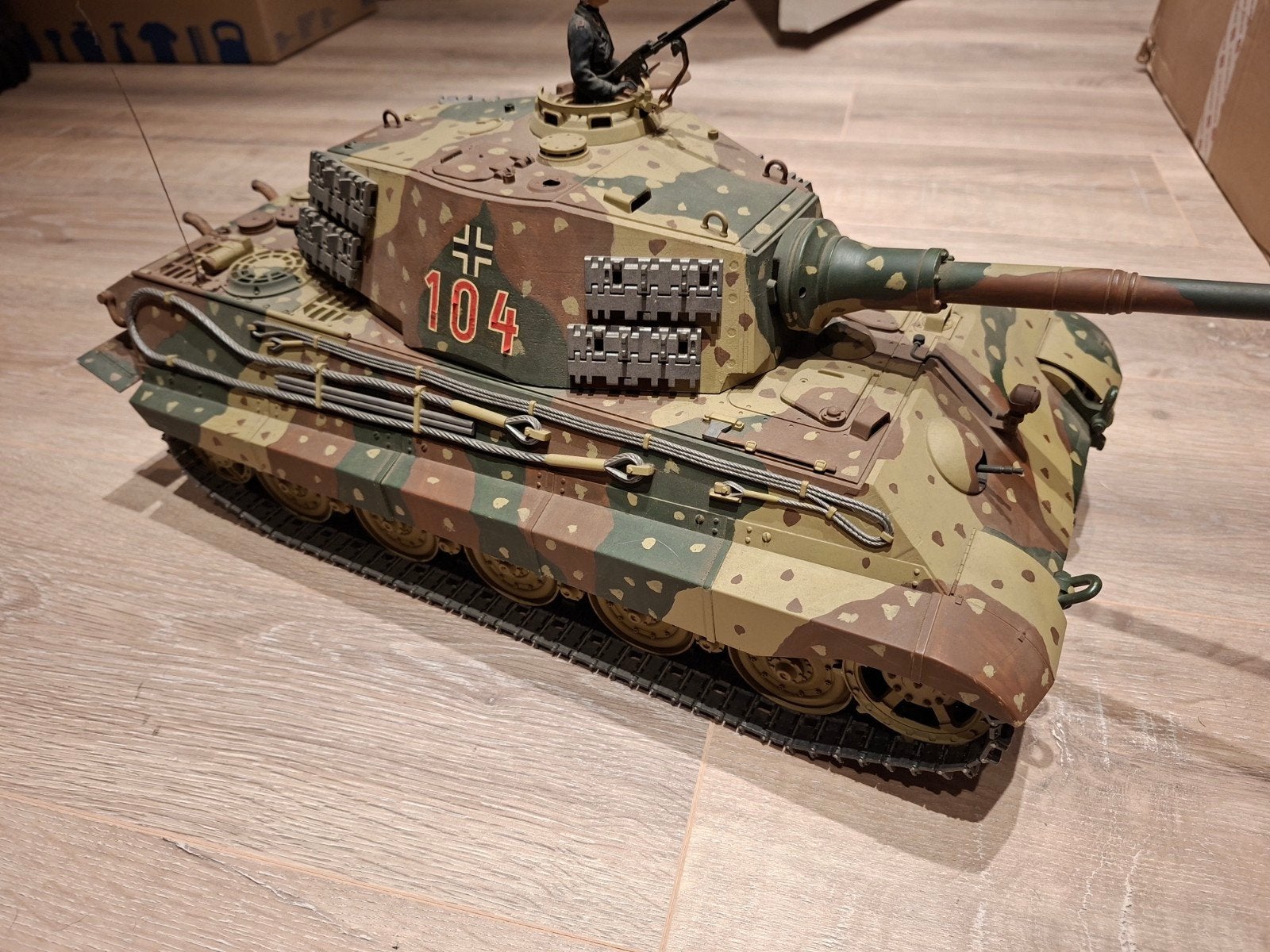 Grote RC Tank - Tamiya Tiger I, Hobby en Vrije tijd, Ophalen of Verzenden, Gebruikt, Overige schalen, Elektro