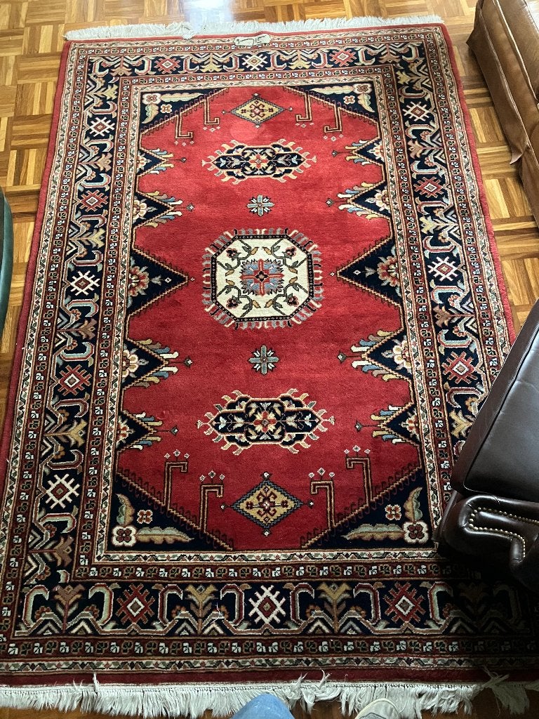 Perzisch tapijt, Gebruikt, Blauw, 150 tot 200 cm, 200 cm of meer