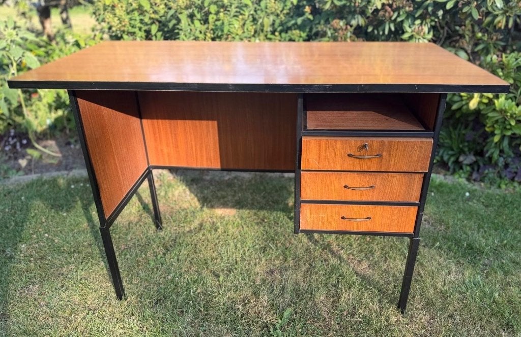 Vintage Retro bureau, Huis en Inrichting, Bureaus, Gebruikt, Ophalen