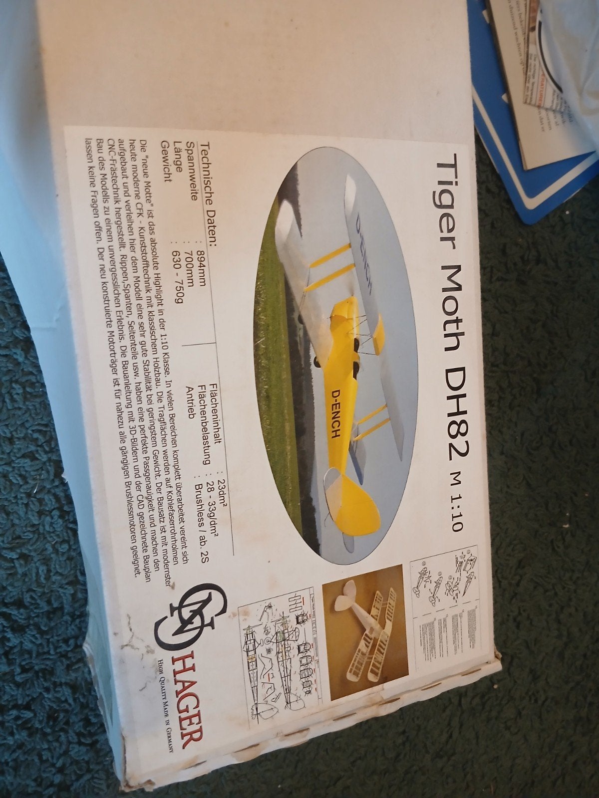 Mooi winterproject Tiger Moth 1:10 bouwdoos, Ophalen of Verzenden, Nieuw, Elektro