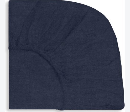 100% linnen hoeslaken 160x200 Dark Navy, Huis en Inrichting, Blauw, Hoeslaken of Sloop, Ophalen of Verzenden, Linnen