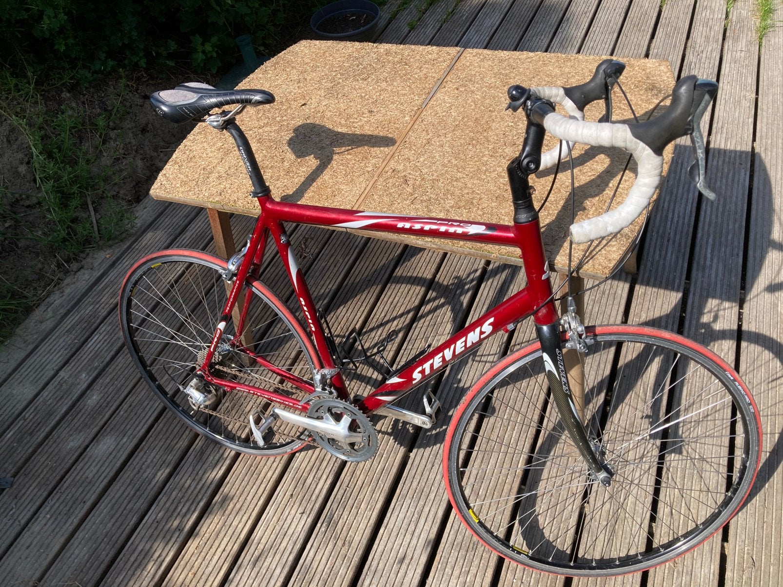 Stevens Aspin racefiets, 62 cm, rood, Shimano Ultegra, Fietsen en Brommers, Fietsen | Heren | Sportfietsen en Toerfietsen, Gebruikt