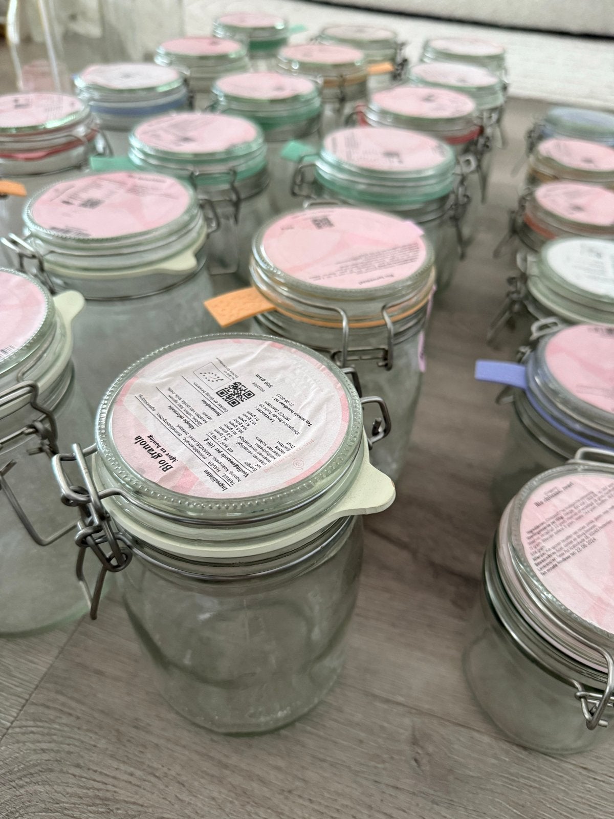 Grote partij Pieter Pot potten (33 stuks), Ophalen, Glas, Zo goed als nieuw, Voorraadpot