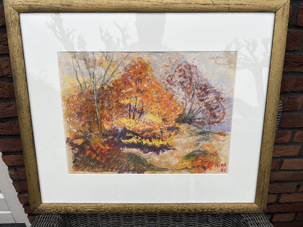 Jan Altink, Herfsttafereel, Antiek en Kunst, Kunst | Schilderijen | Klassiek, Ophalen of Verzenden