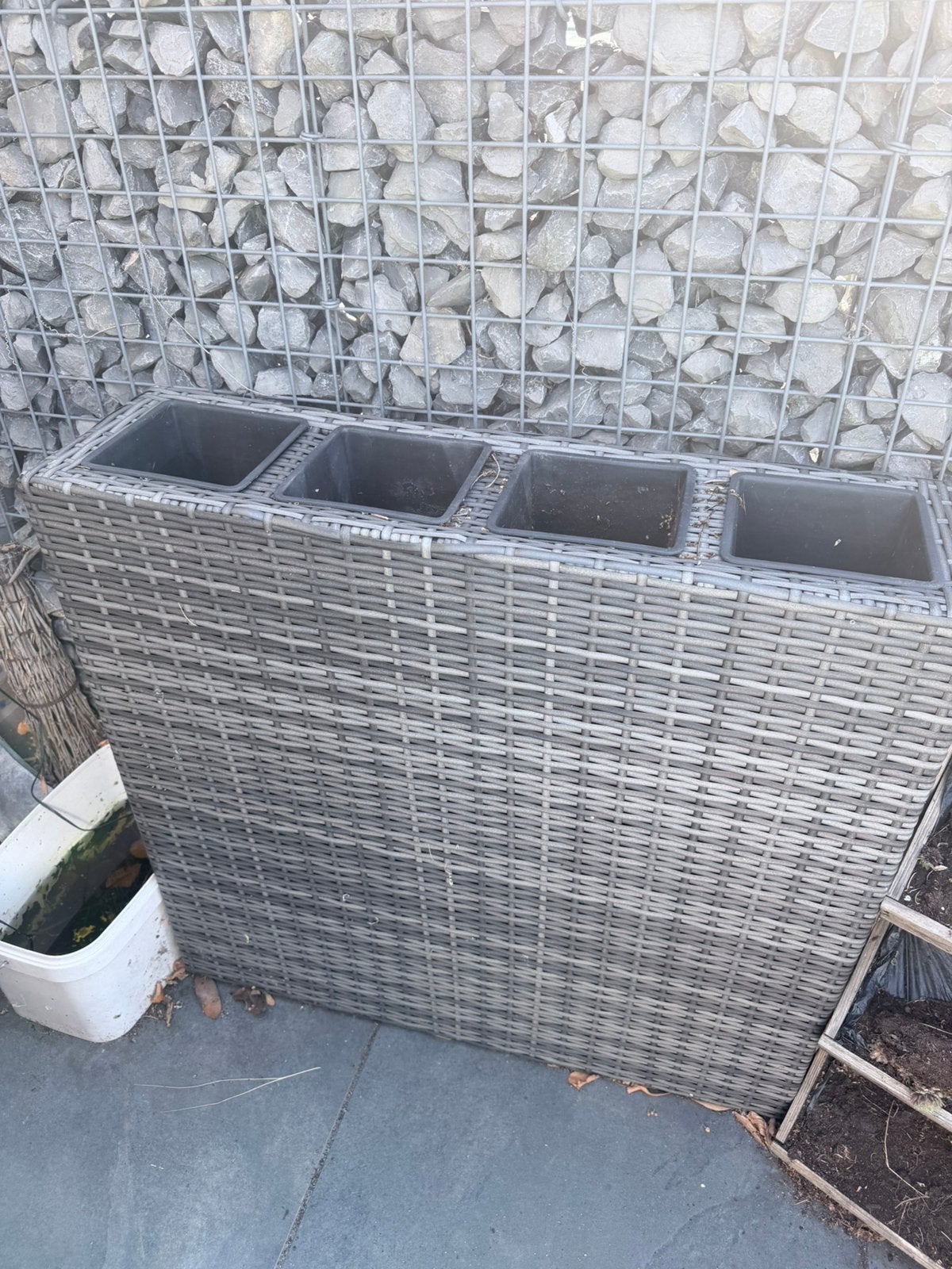 Hoge plantenbak, Tuin en Terras, Bloembakken en Plantenbakken, Kunststof, Ophalen of Verzenden, Zo goed als nieuw, 60 cm of meer