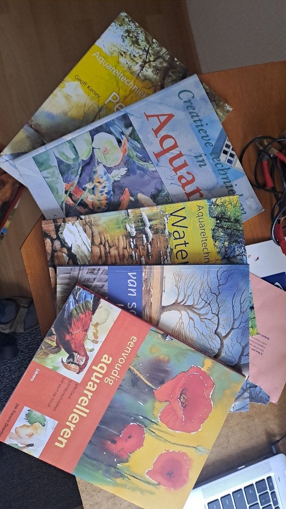 alleen ophalen:olieverf, pastelkrijt, aquarelboeken, Hobby en Vrije tijd, Ophalen, Gebruikt, Overige typen