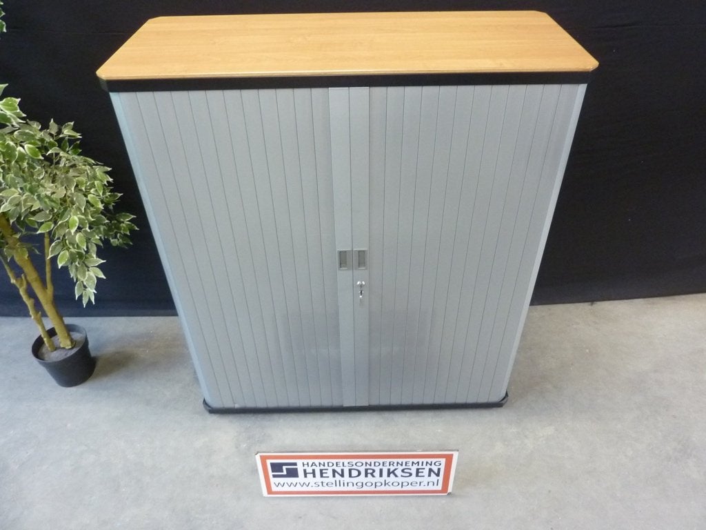 Nette Gispen roldeurkast / archiefkast + slot 120x49x135cm, Huis en Inrichting, Kasten | Roldeurkasten en Archiefkasten, Gebruikt