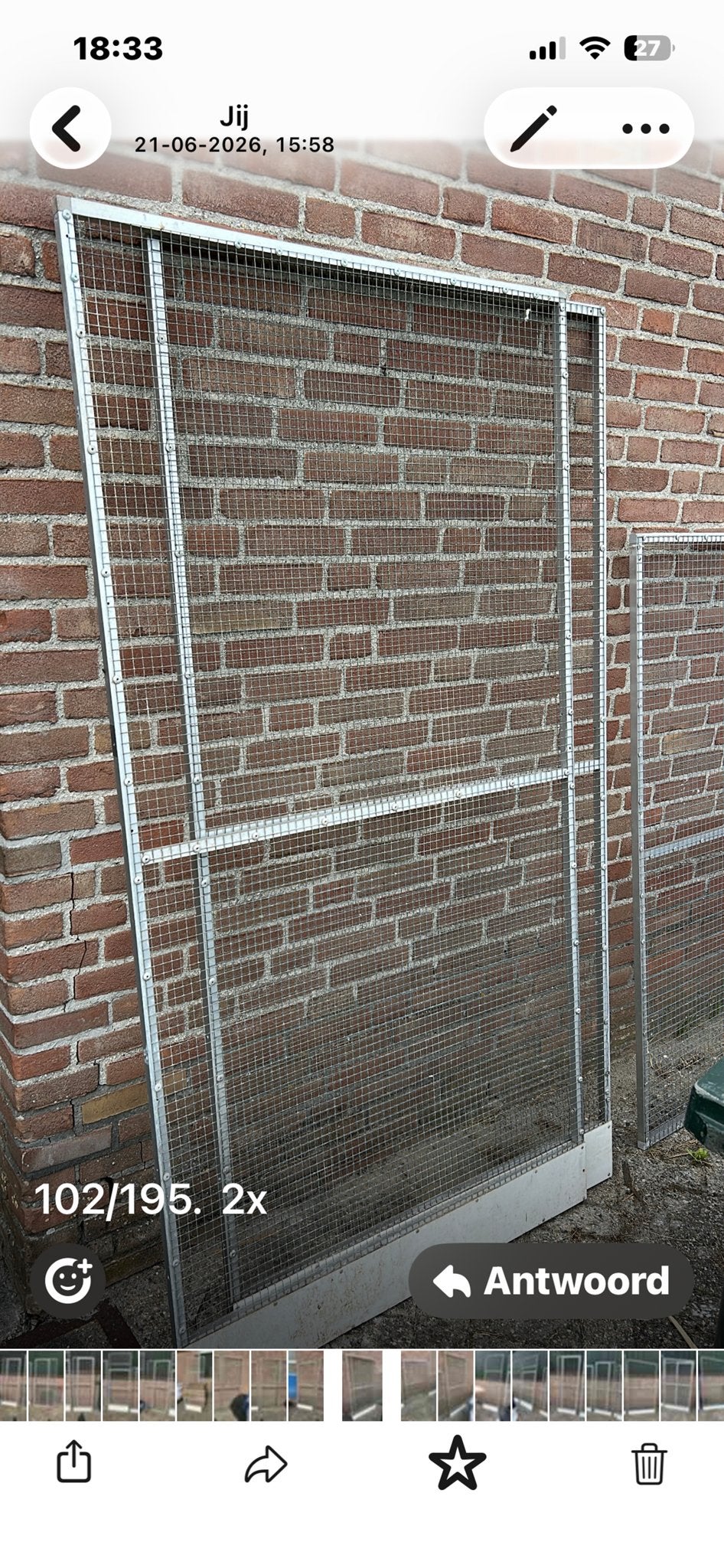 Voliere panelen, Ophalen of Verzenden, Aluminium, Volière