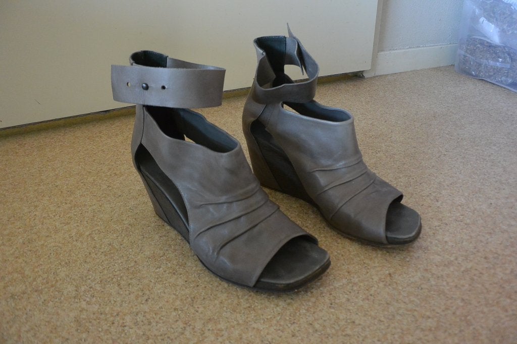 Annette Görtz schoenen sleehak 40 taupe licht, Overige kleuren, Annette Görtz, Gedragen, Sandalen of Muiltjes