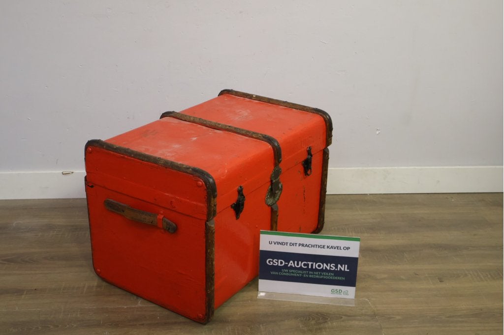 Vintage hutkoffer, kist - Dekenkist, Ophalen of Verzenden, Niet ingevuld, Niet ingevuld, Niet ingevuld