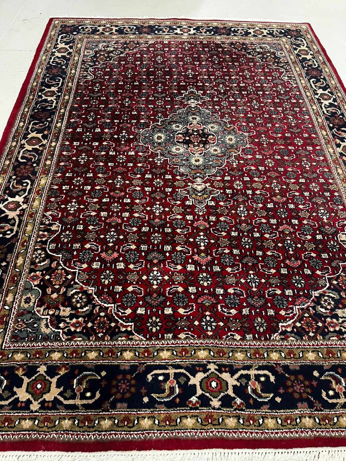 Perzische tapijt handgemaakte bidjar 244x170’, Huis en Inrichting, Ophalen, Blauw, Gebruikt, 150 tot 200 cm