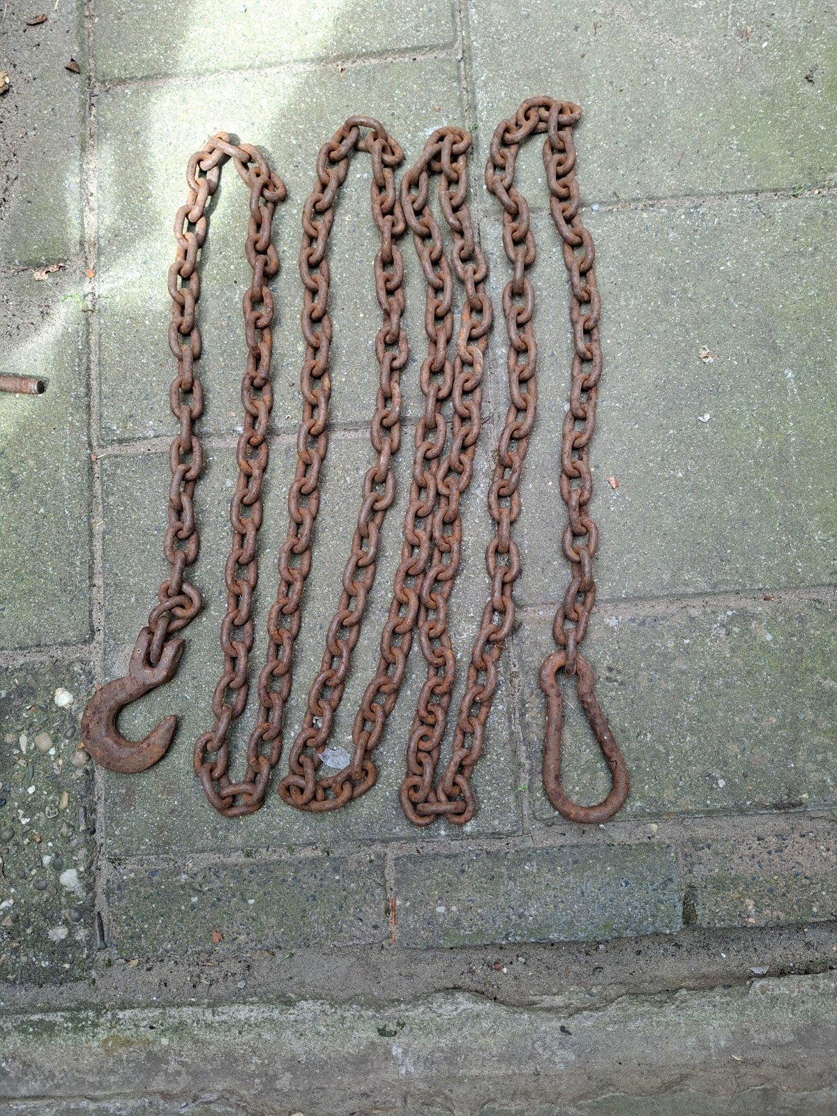Double haak sleepketting staal, Ophalen, Goud, Overige materialen
