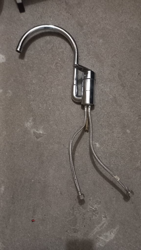 Keukenkraan - Grohe Euroeco (model met de hoge C-uitloop), Ophalen, Gebruikt, Chroom, Kraan