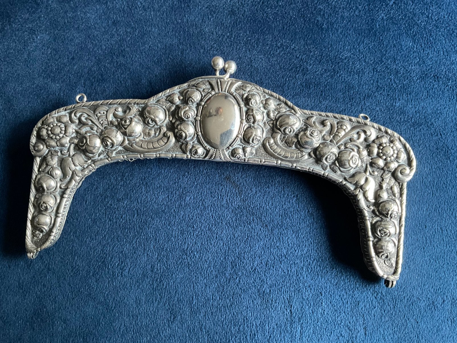 Antieke zilveren  tasbeugel 800, Verzenden, Zilver