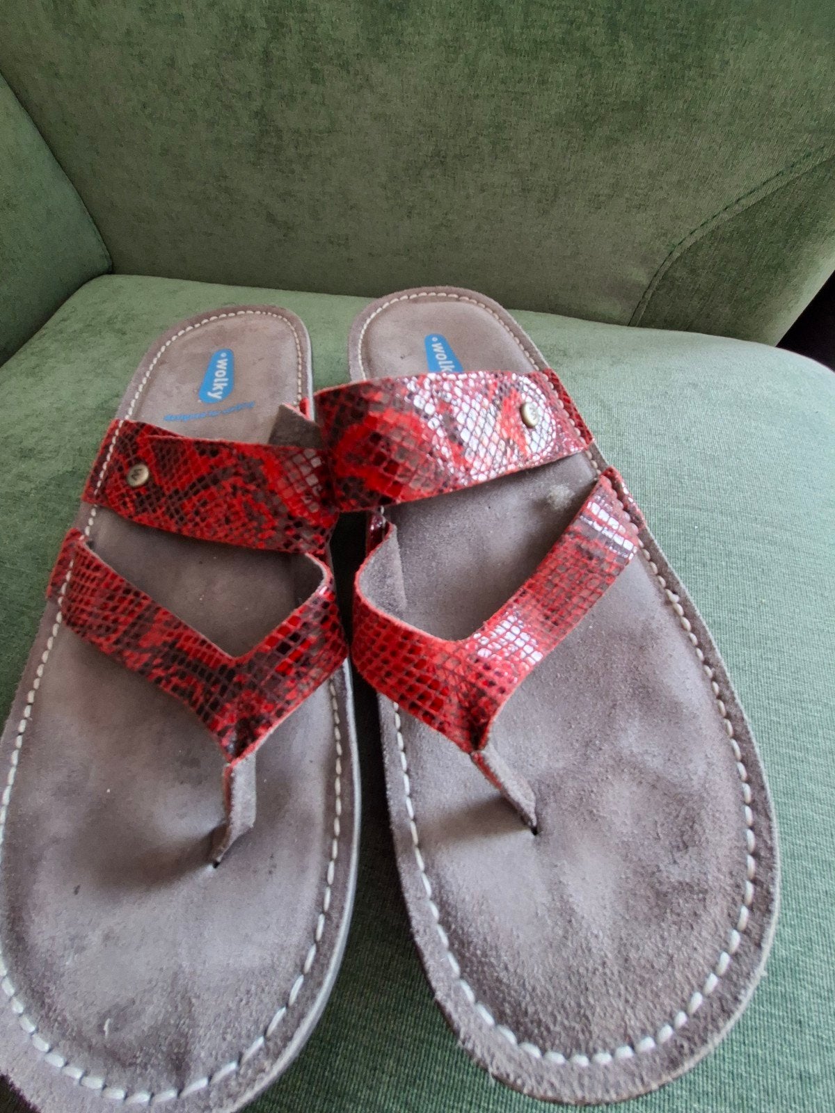 Rode Wolky damesslippers 41, Wolky, Ophalen of Verzenden, Rood, Sneakers of Gympen