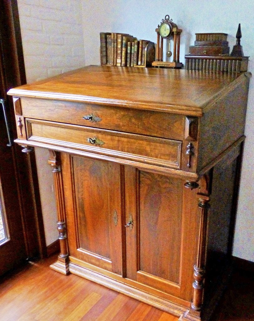 APARTE antieke grote sta-secretaire / Davenport kast schrijf, Antiek en Kunst, Antiek | Meubels | Kasten, Ophalen