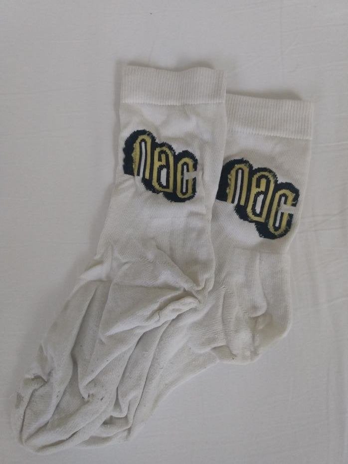 Oude sokjes met NAC letterlogo, Ophalen of Verzenden, Gebruikt, NAC Breda, Overige typen