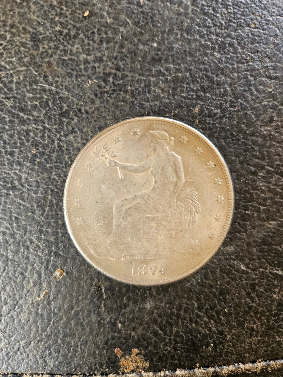 1874 Amerikaanse Trade Dollar, Ophalen of Verzenden, Noord-Amerika