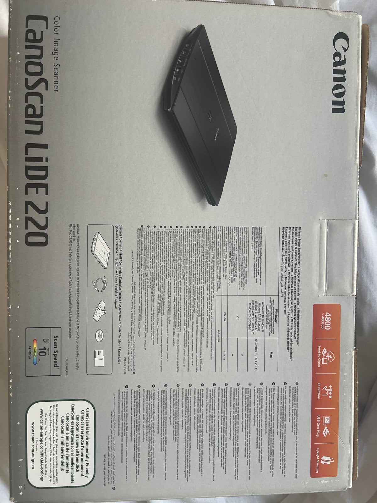Canon CanoScan LiDE 220 kleurenbeeldscanner, Ophalen of Verzenden, Zo goed als nieuw, Flatbedscanner, MacOS