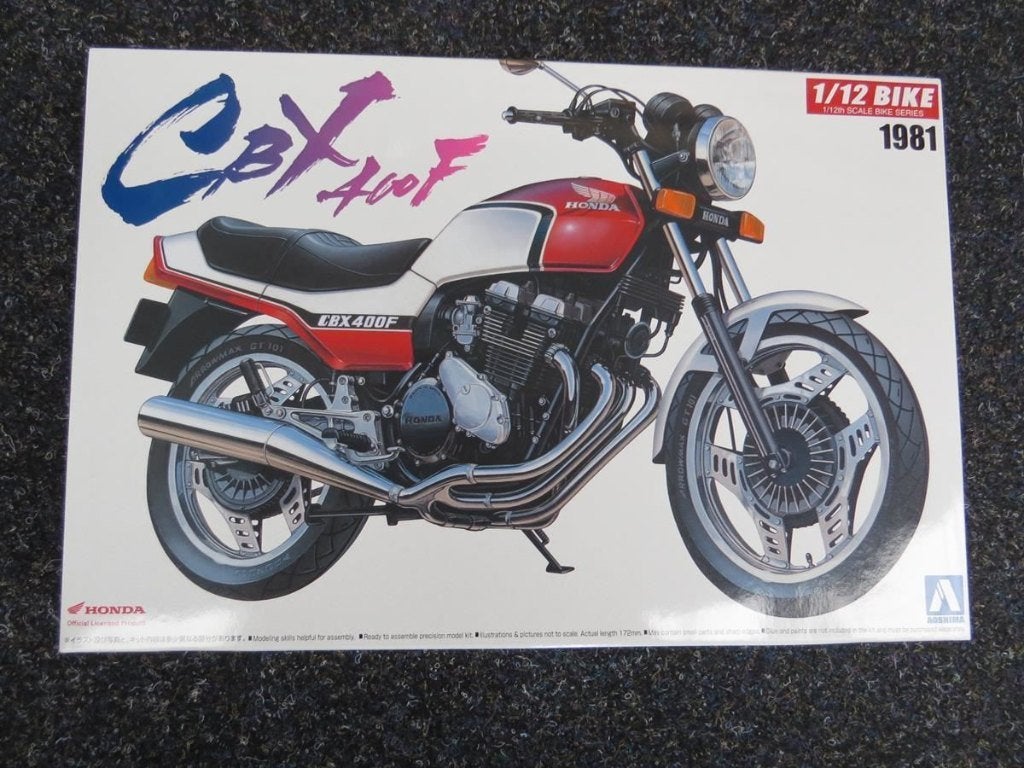 Bouwdoos Honda CBX400F 1:12 Aoshima, Overige merken, MayCheong, Nieuw, Ophalen of Verzenden