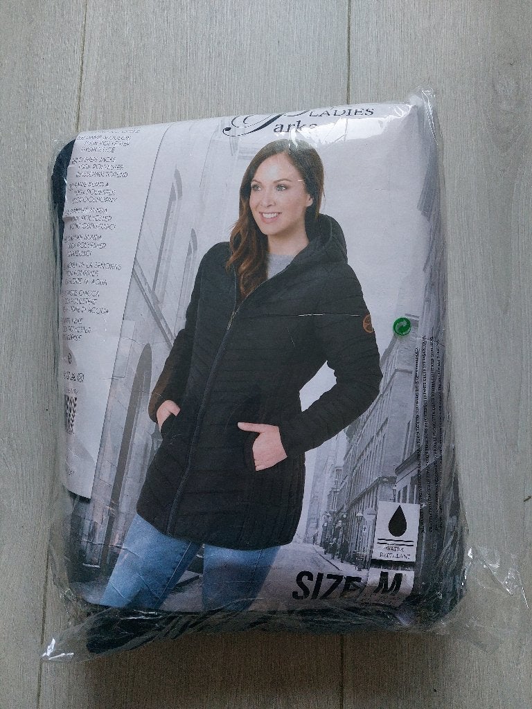 Nieuwe jas: Ladies Parka, Maat M, Maat 38/40 (M), Zwart, Nieuw, Ophalen of Verzenden