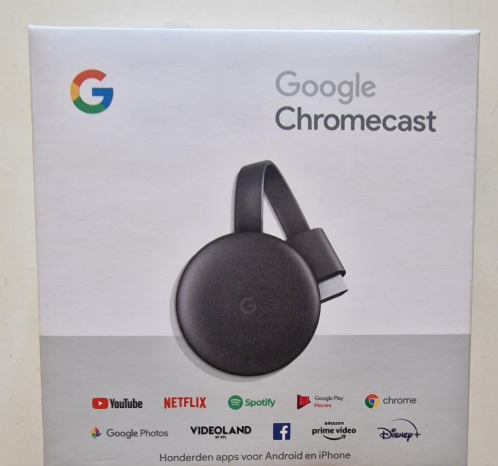 Google Chromecast - Stream al je favoriete content, Ophalen, Zo goed als nieuw, HDMI, Zonder harde schijf