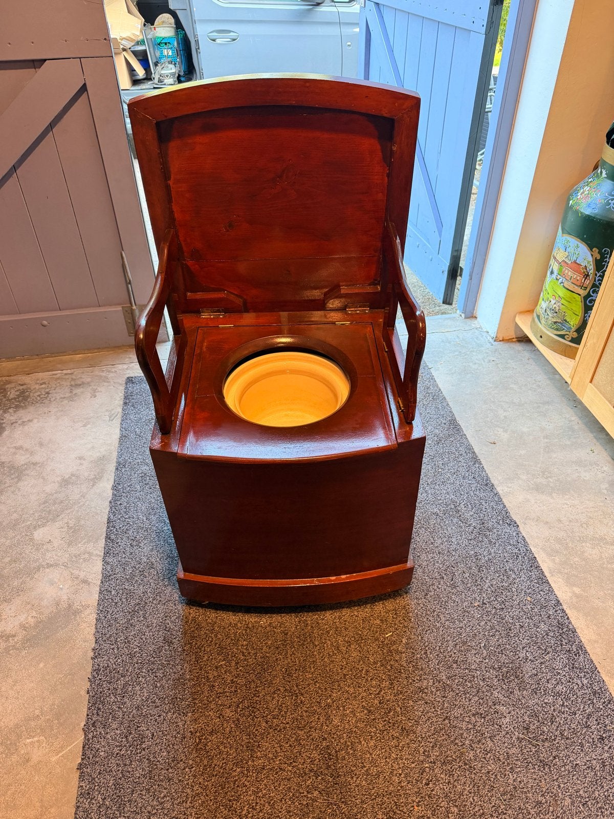Antieke Houten Po-stoel in Kast - Compleet, Ophalen of Verzenden