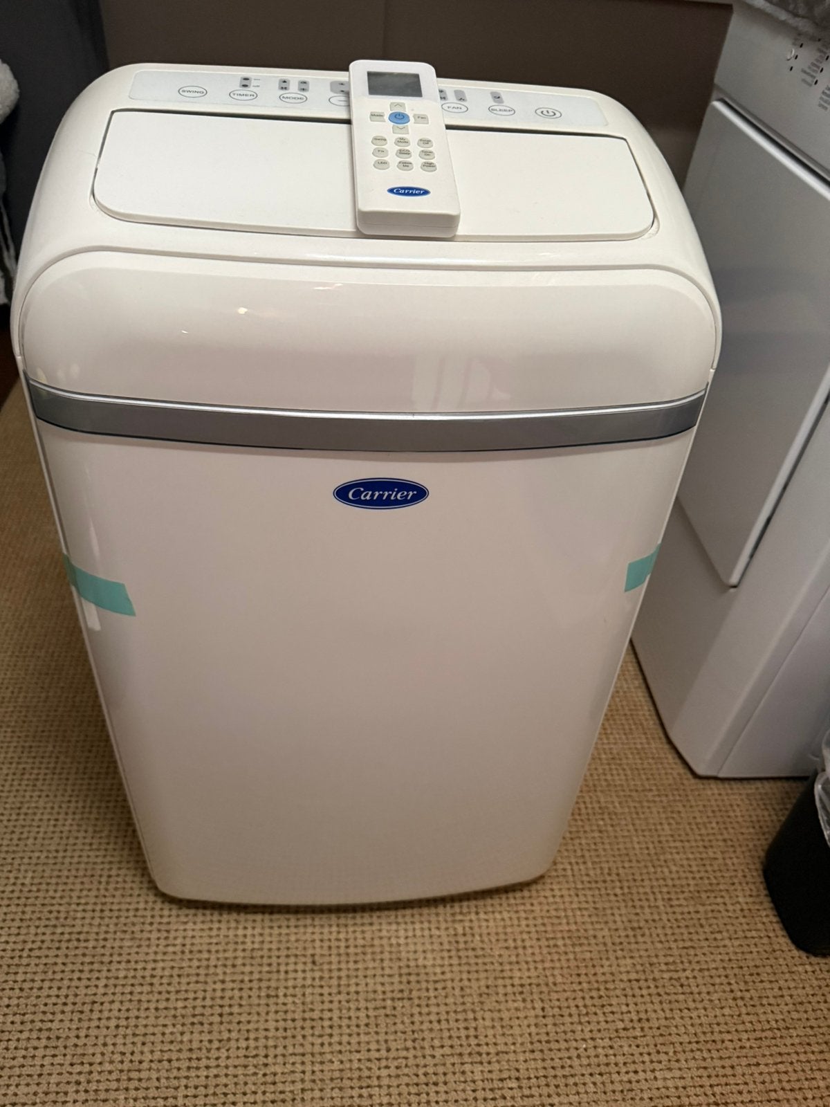 Carrier airco te koop wegens verhuizing., Witgoed en Apparatuur, Airco's, Ophalen, Minder dan 60 m³, 3 snelheden of meer, Zo goed als nieuw