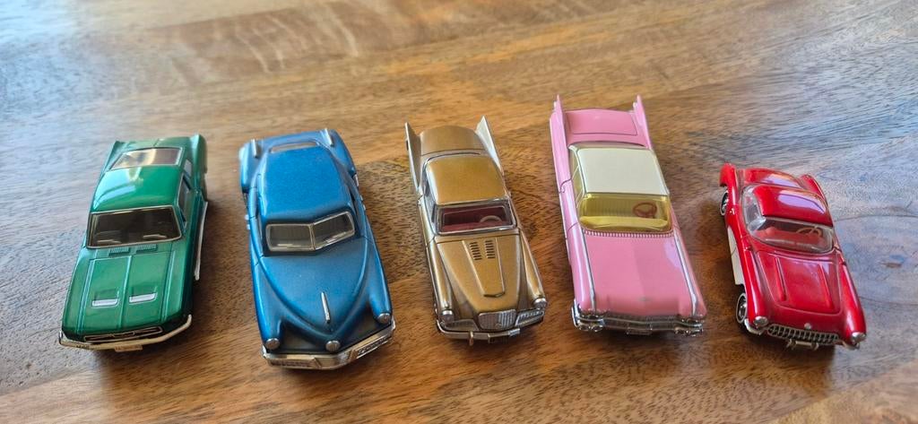 Set van 5 vintage modelauto's 1:43 - diverse merken en types, Ophalen of Verzenden, Gebruikt, Auto, Dinky Toys