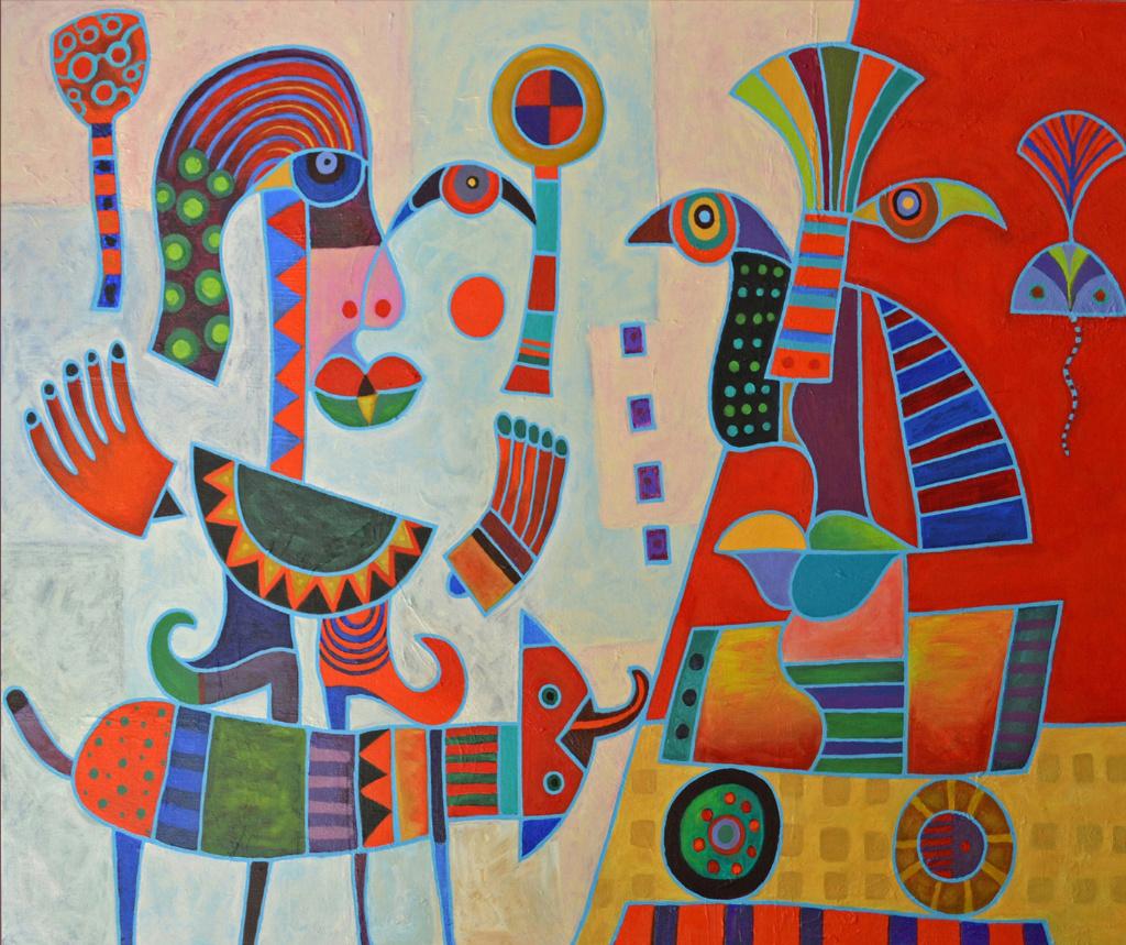 Schilderij 'The circus comes to town', Ophalen