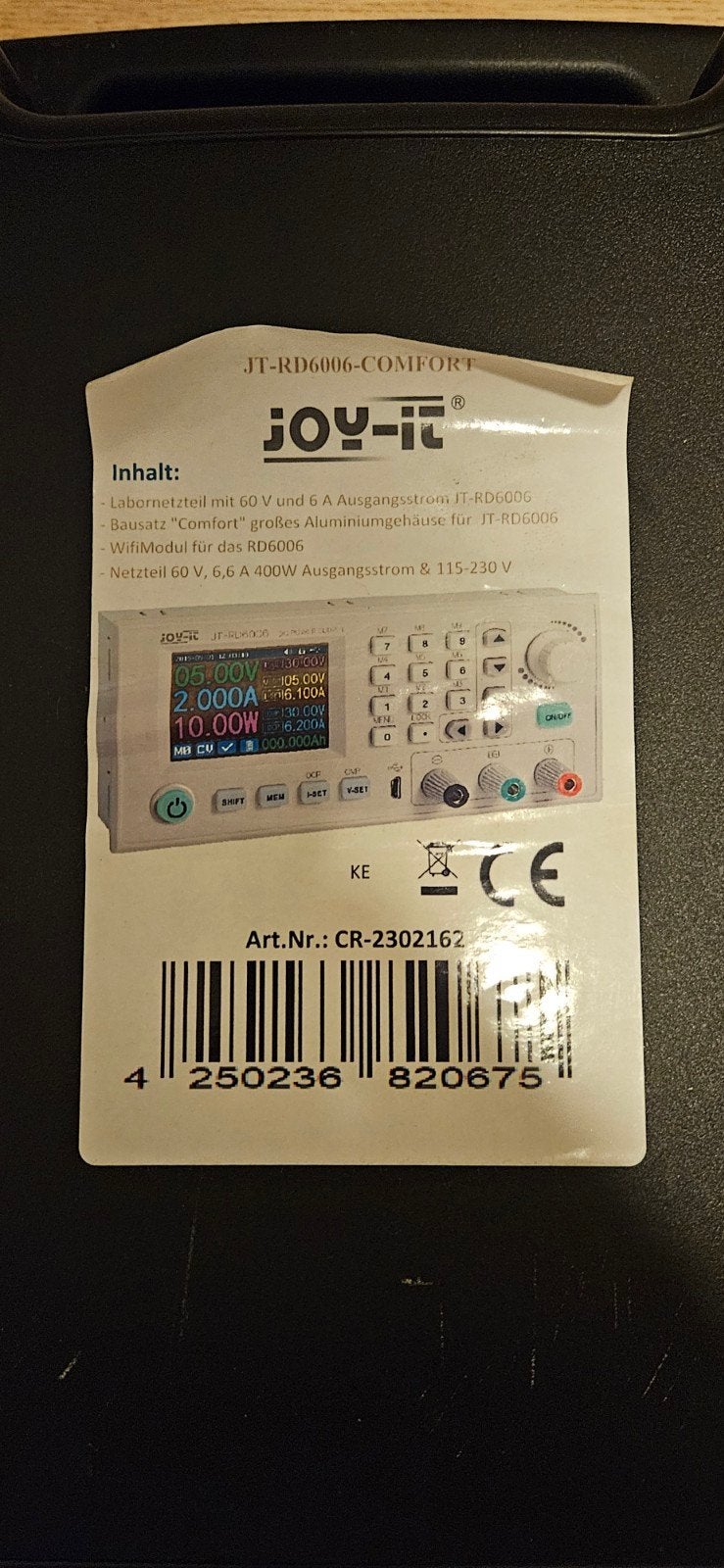 JOY-IT JT-RD6006 Digitale Instelbare Voeding, Ophalen, Nieuw