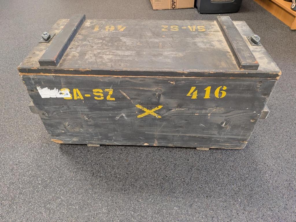 Houten vintage leger kist, Ophalen, Gebruikt, 50 tot 100 cm, Minder dan 50 cm