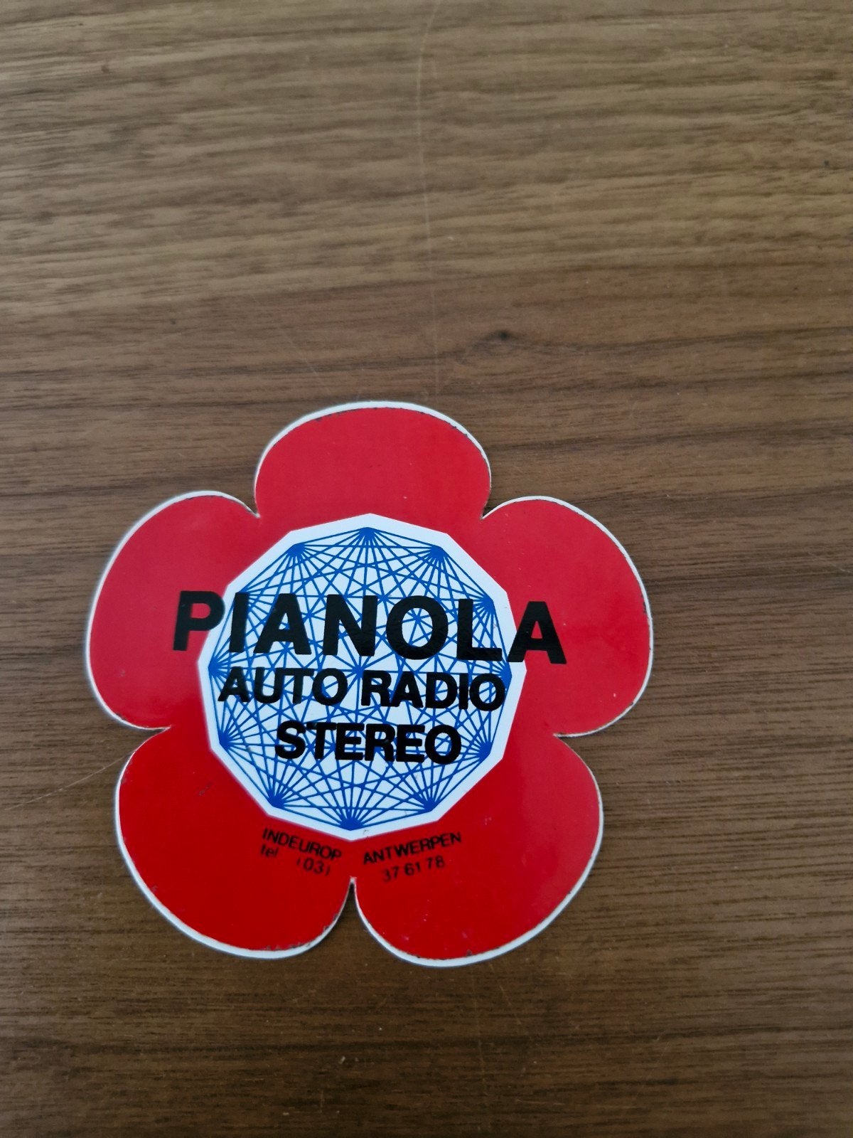 9859 Vintage Pianola Auto Radio Stereo Sticker - Antwerpen, Ophalen of Verzenden, Gebruikt, Auto of Motor