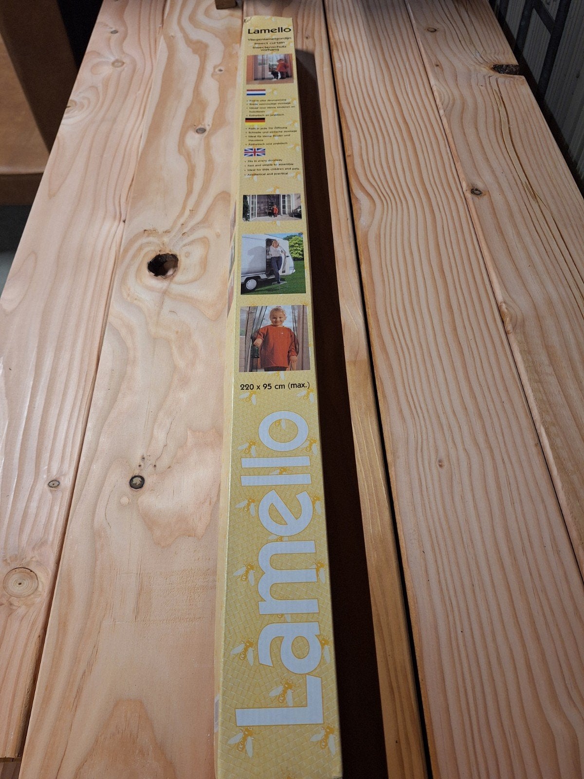 vliegenlamelgordijn lamello 220x95 cm, Overige materialen, 220 cm, Zwart, Lamellen