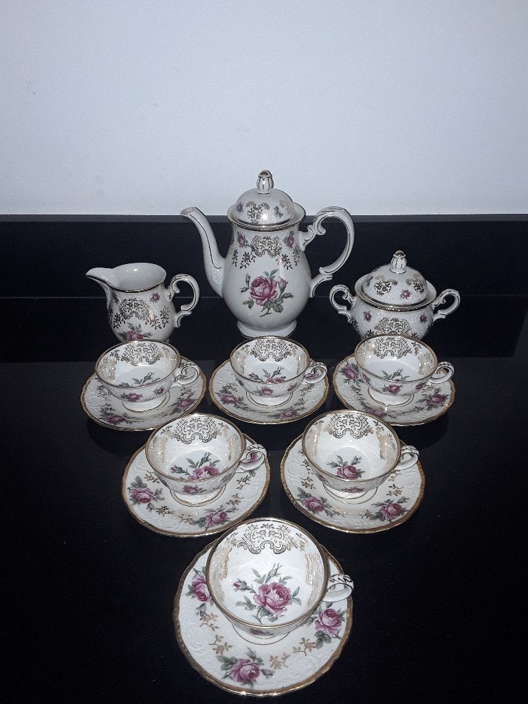 Antiek barok theeservies vol goud&rozen, Antiek en Kunst, Verzenden