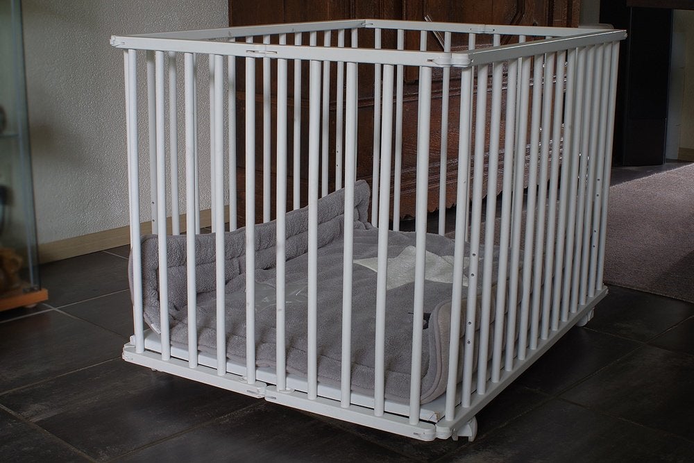 Inklapbare baby box., Kinderen en Baby's, Boxen, Ophalen, Gebruikt, Rechthoekig, In hoogte verstelbaar