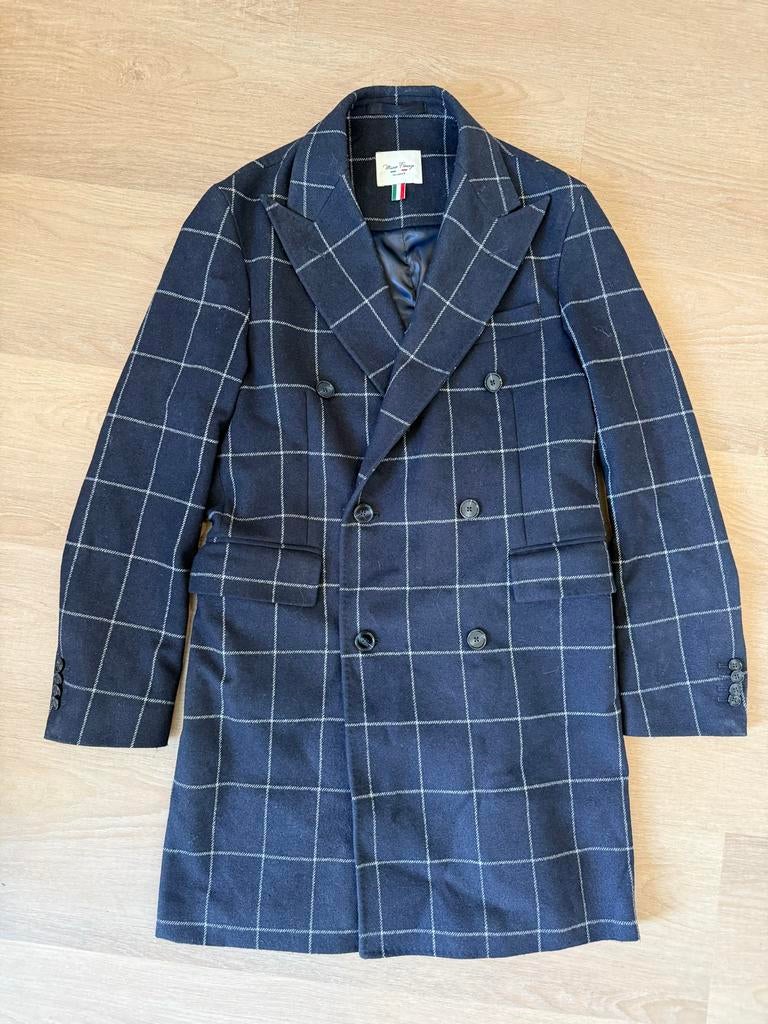 Mario Fiorenzo,wollen jas met kasjmier - Maat M, Kleding | Heren, Jassen | Winter, Ophalen of Verzenden, Zo goed als nieuw, Maat 48/50 (M)