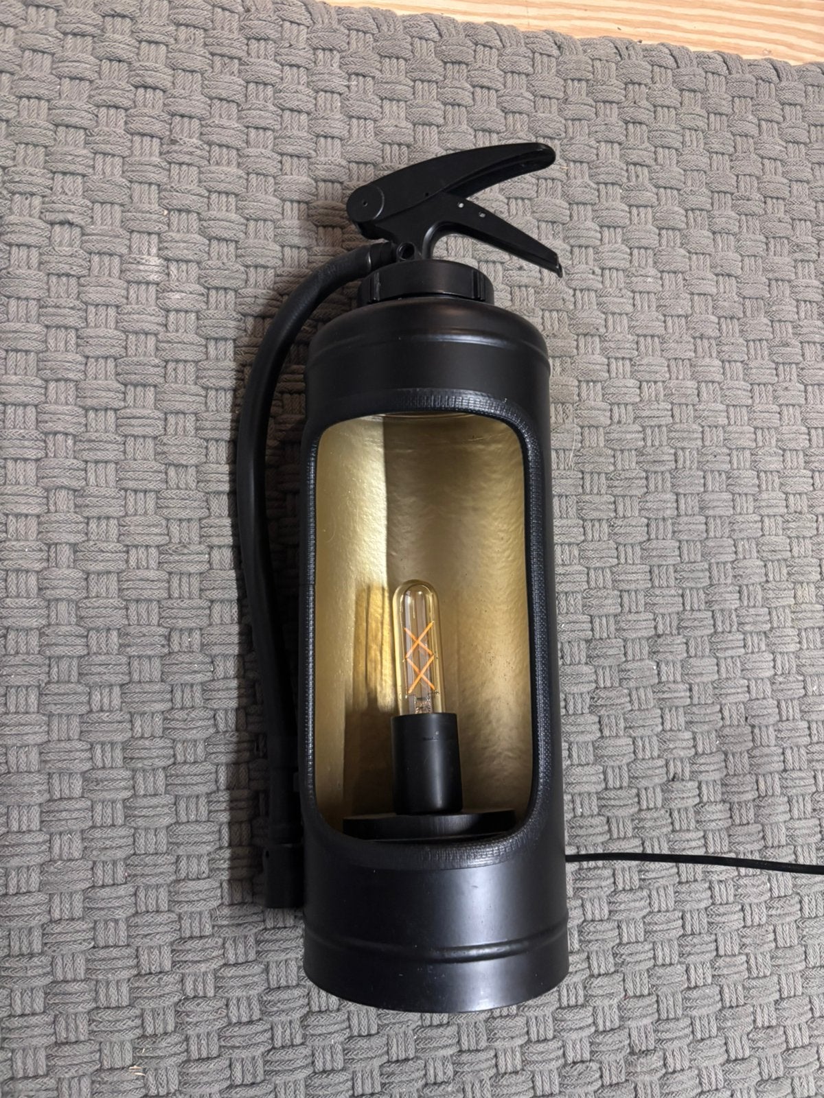 Brandblusser lamp, Goud, Ophalen of Verzenden, Zo goed als nieuw
