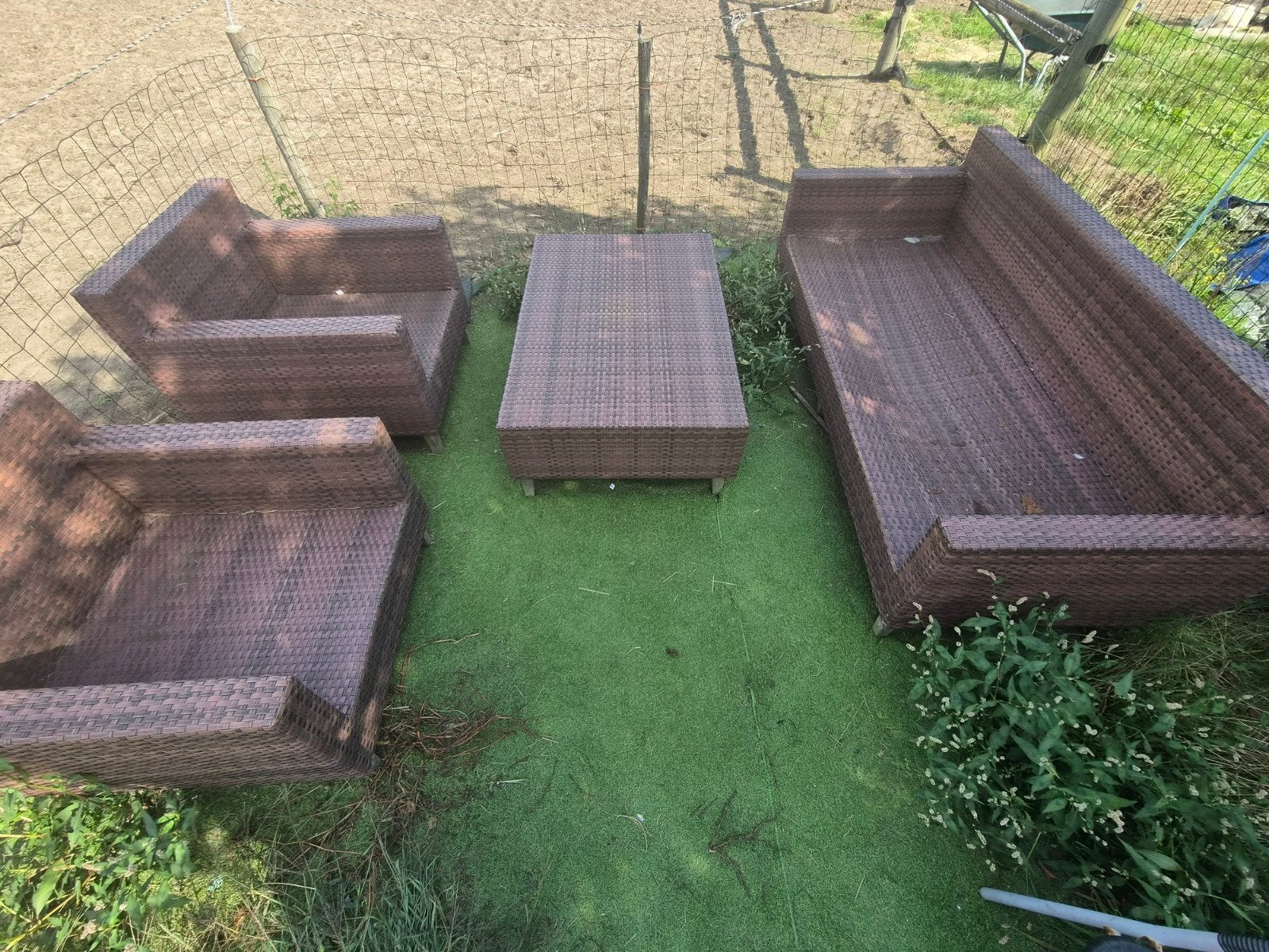 louncheset, Tuin en Terras, Ophalen, Gebruikt, Rotan
