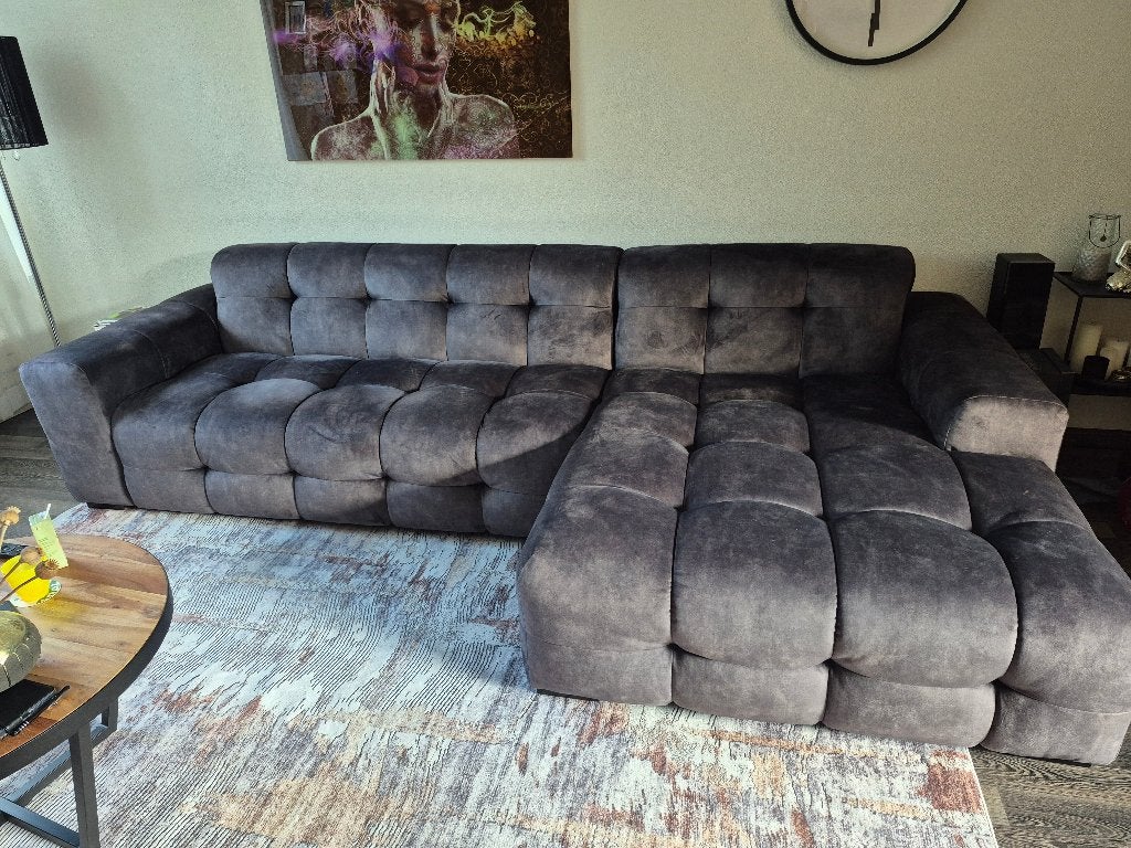 Prachtige bank met lounge, Ophalen, Overige materialen, Gebruikt, 300 cm of meer