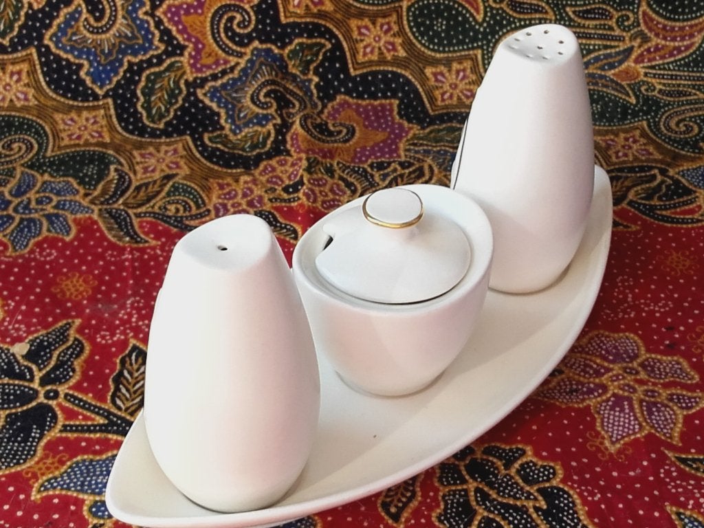 Mooi oud Carlton peper, zout en mosterd uit Engeland 23,2 cm, Ophalen of Verzenden