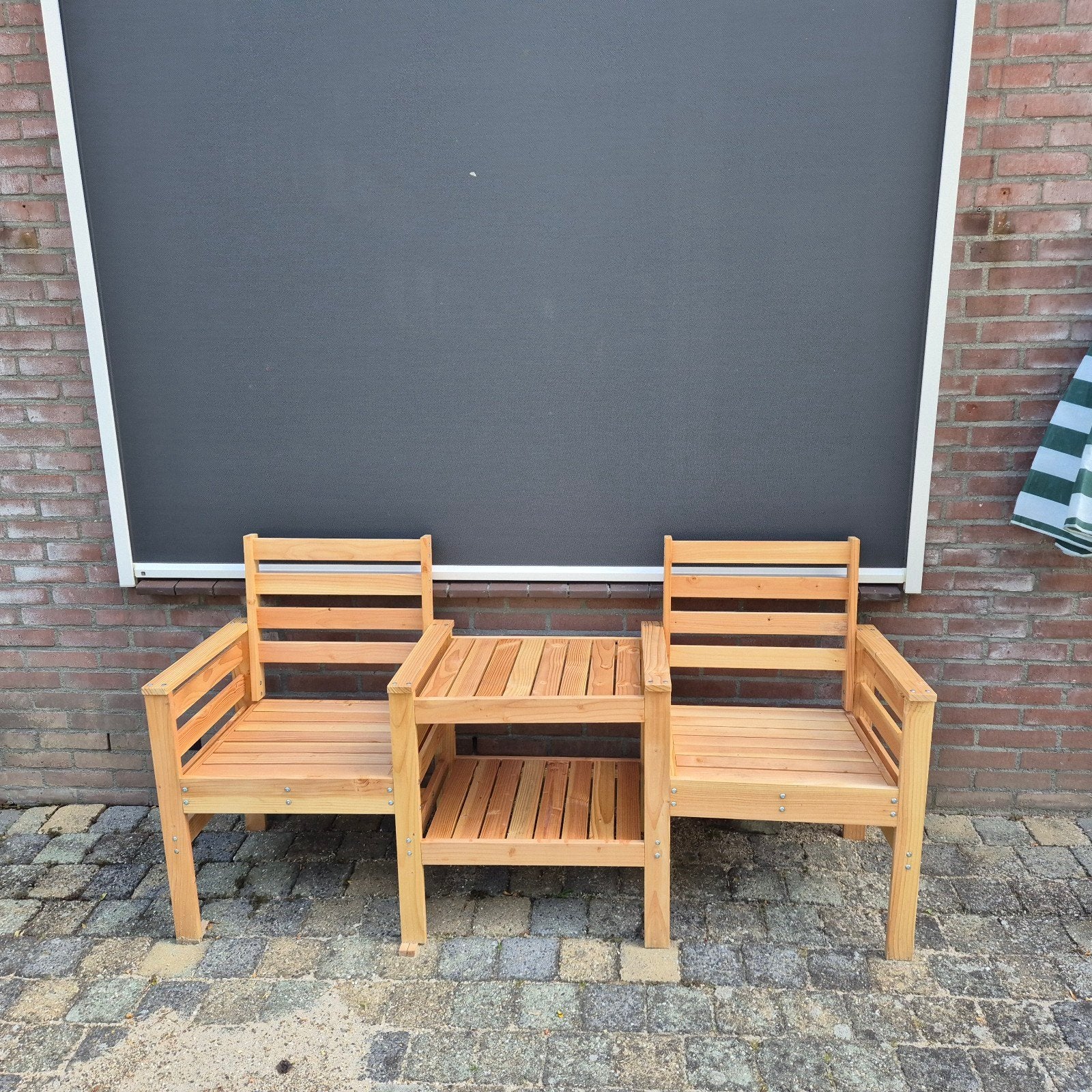 Tuinset VidaXL, nieuw, Ophalen, Nieuw, Hout, 2 zitplaatsen
