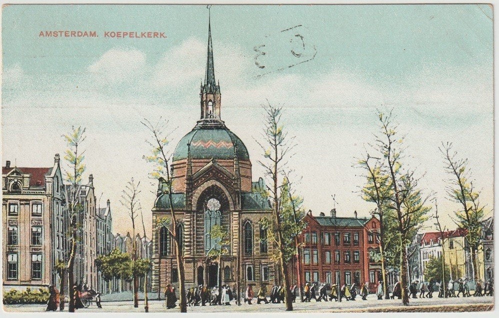 Amsterdam Koepelkerk Stadhouderskade Pickelhaube # 1907, Verzenden, Voor 1920, Gelopen, Noord-Holland